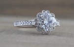 SPECIAL 1 Only Cushion Cut Moissanite 6mm Diamond Halo Engagement Ring M3096