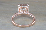 Double Hidden Halo Cushion Morganite 9mm ASPER1430038