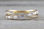 18kt Gold X Cross Baguette and Round Diamond Ring ASPBR010023