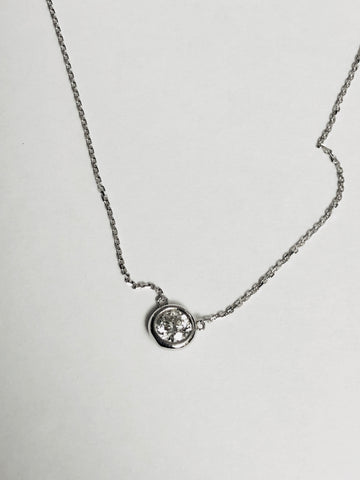 Bezel Diamond Necklace