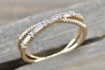 18kt Gold X Cross Baguette and Round Diamond Ring ASPBR010023