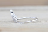 Victoria V Shape Crown Diamond Star Ring Curve ASPBR010051