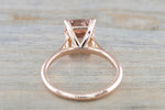 Liz Morganite Ring 14k Gold 10x8mm Cushion Cut